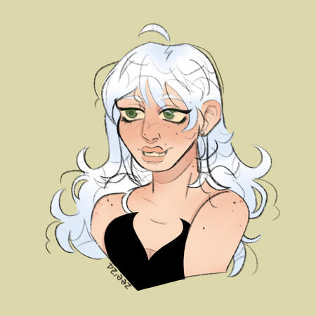 personal black cat oc; zee 2024