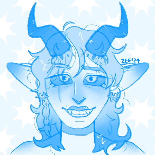 digital art of tav oc; zee 2024